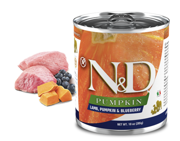 N&D Dog Felnőtt Kutya Konzerv Bárány & Áfonya Sütőtökkel 285g