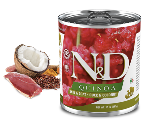 N&D Dog Quinoa Felnőtt Kutya Konzerv Kacsa & Kókusz 285g