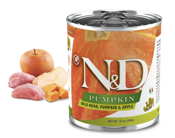 N&D Dog Felnőtt Kutya Konzerv Vaddisznó & Alma Sütőtökkel 285g