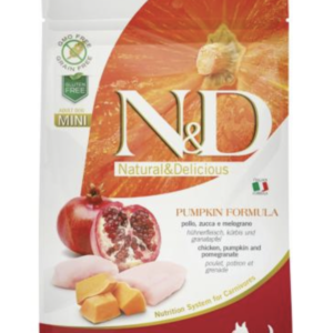 N&D Dog Grain Free Csirke & Gránátalma Sütőtökkel Adult Mini 800g