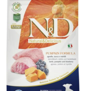 N&D Dog Grain Free Bárány & Áfonya Sütőtökkel Puppy Mini 800g