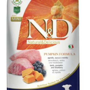 N&D Dog Grain Free Bárány & Áfonya Sütőtökkel Puppy Mini 2,5kg