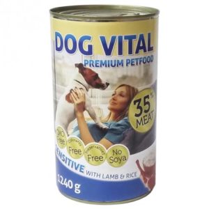 Dog Vital Konzerv Sensitive Lamb & Rice 1240g