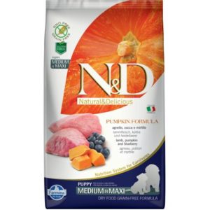 N&D Dog Grain Free Bárány & Áfonya Sütőtökkel Puppy Medium/Maxi 2,5kg