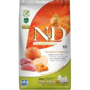 N&D Dog Grain Free Vaddisznó & Alma Sütőtökkel Adult Mini 2,5kg