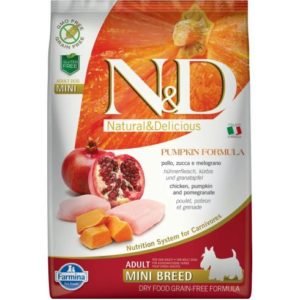 N&D Dog Grain Free Csirke & Gránátalma Sütőtökkel Adult Mini 7kg