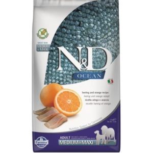 N&D Dog Ocean Hering & Narancs Adult Medium & Maxi 2,5kg