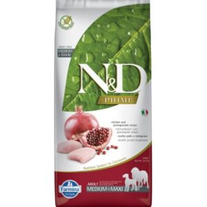N&D Dog Prime Csirke & Gránátalma Adult Medium & Maxi 12kg