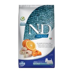 N&D Dog Ocean Tőkehal, Sütőtök & Narancs Adult Mini 2,5kg