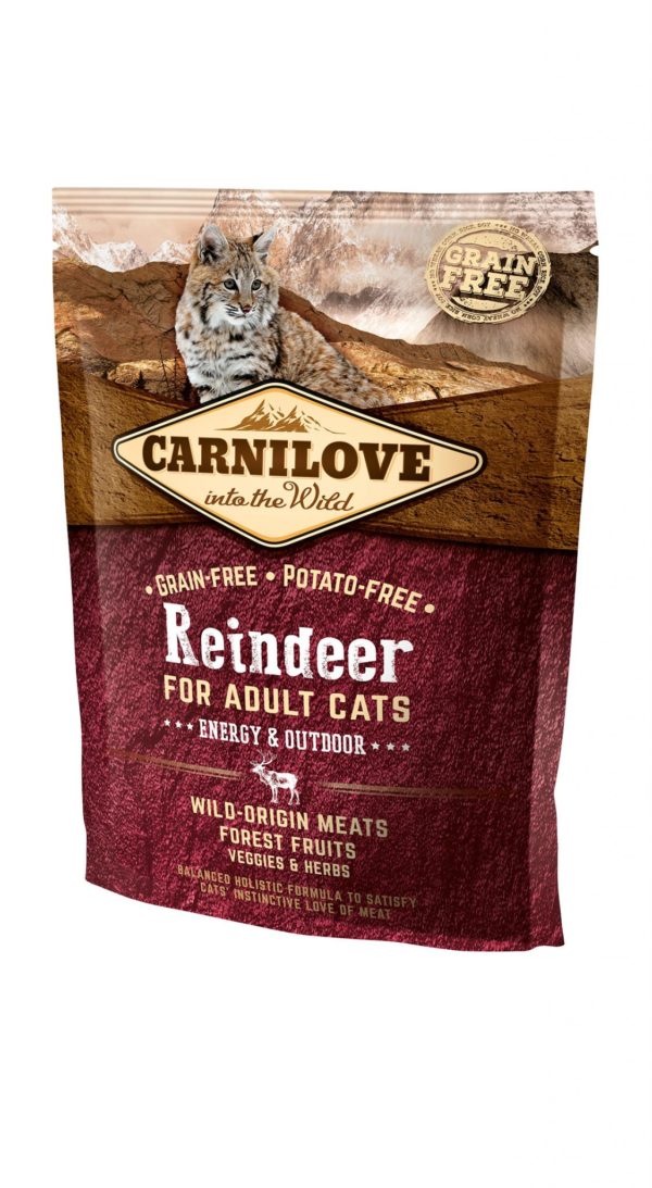 Carnilove Cat Adult Reindeer Energy & Outdoor- Rénszarvashússal 400g
