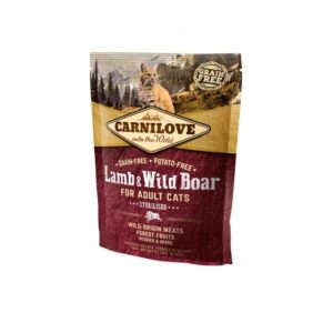 Carnilove Cat Adult Lamb & Wild Boar Sterilised - Bárány & Vaddisznóhússal 400g