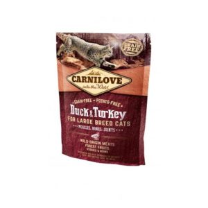 Carnilove Cat Duck & Turkey Large Breed – Muscles, Bones, Joints Kacsa és Pulykahússal 400g