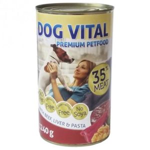 Dog Vital Konzerv Beef, Liver & Pasta 1240g