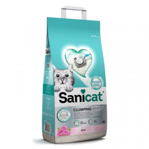 Sanicat macskaalom Clumping White rose fehér csom. bentonit 8l
