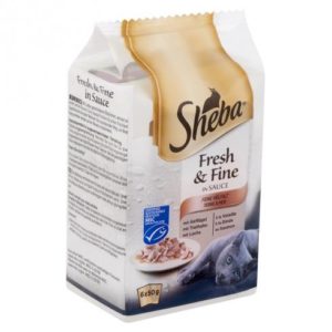Sheba Alutasak Mini 6x50g (Halas-Húsos Mix)