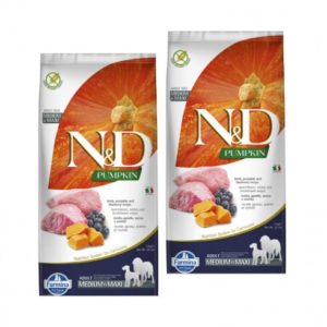 N&D Dog Grain Free Bárány & Áfonya Sütőtökkel Adult Medium/Maxi 12 kg X 2