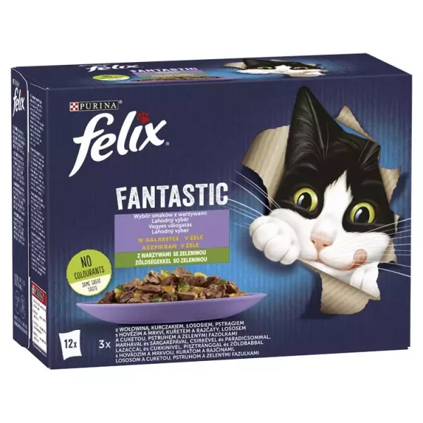 Felix Fantastic Multipack Házias Válogatás Zöldségekkel Aszpikban 12x85g
