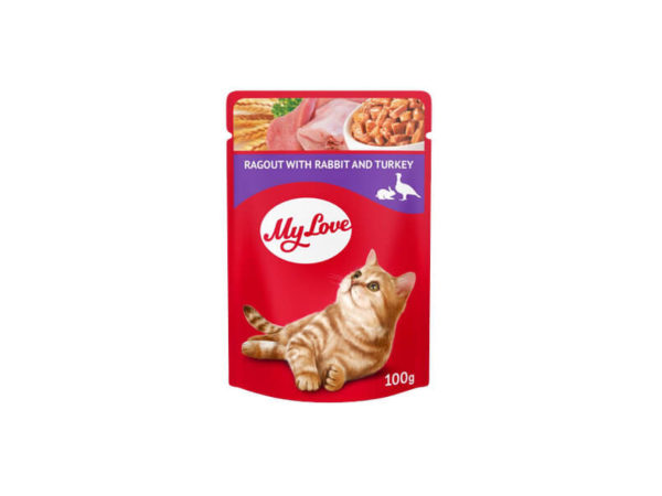 My Love Alutasakos Macskaeledel Nyúl és Pulyka Ragu 100g