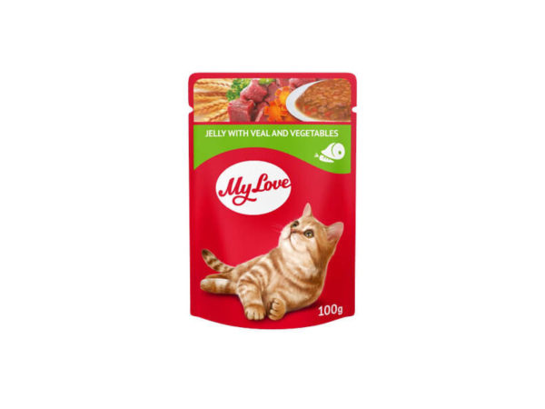 My Love Alutasakos Macskaeledel Borjú és Zöldség Zselében 100g
