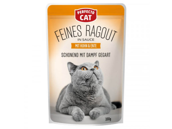 Perfecto Cat Alutasak Ragout csirkével és kacsával 100g