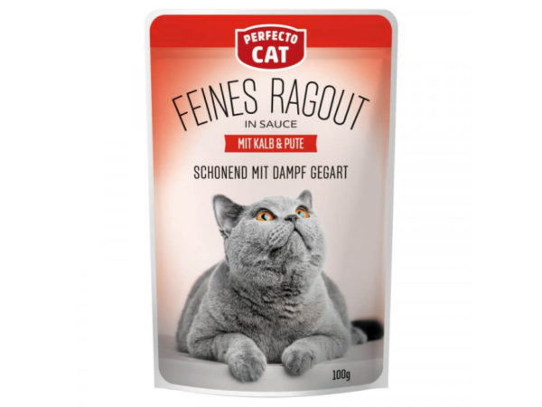 Perfecto Cat Alutasak Ragout borjúval és pulykával 100g
