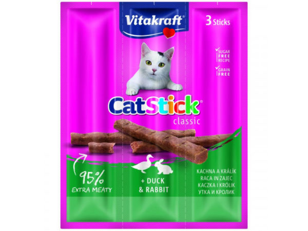 Vitakraft Cat Stick Jutalomfalat Mini Nyúl & Kacsa 3x6g