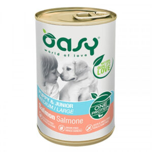 Oasy Dog Konzerv OP Puppy&Junior Medium/Large Salmon 400g