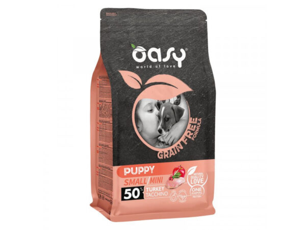 Oasy Dog GF Puppy Small/Mini Turkey 800g