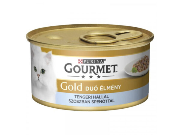 Gourmet Gold Duó Tengeri Hallal, Spenótos Szószban 85g