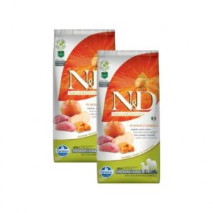 N&D Dog Grain Free Vaddisznó & Alma Sütőtökkel Adult Medium/Maxi 2 x 12kg
