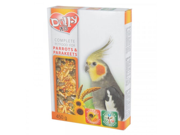 Dolly Mageleség Közepes És Nagypapagájoknak Dobozos 450g