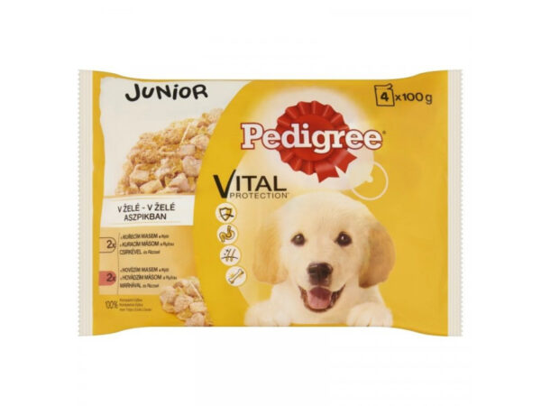 Pedigree Alutasakos Pack Junior Csirke&rizs, Marha&rizs 4x100g