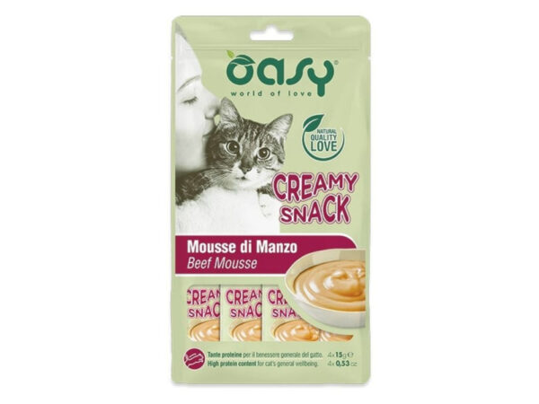 Oasy Cat Creamy Snack Beef 4x15g