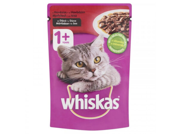 Whiskas alutasak mártásban marhával 85g