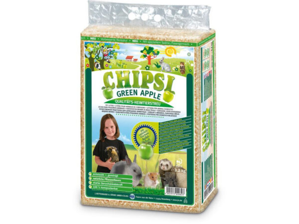 Chipsi Forgács Plus Zöld Alma 60l, 3,2kg