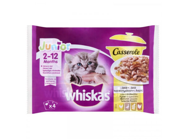 Whiskas alutasak Junior 4 pack Pure Delight csirke-pulyka 4*85g