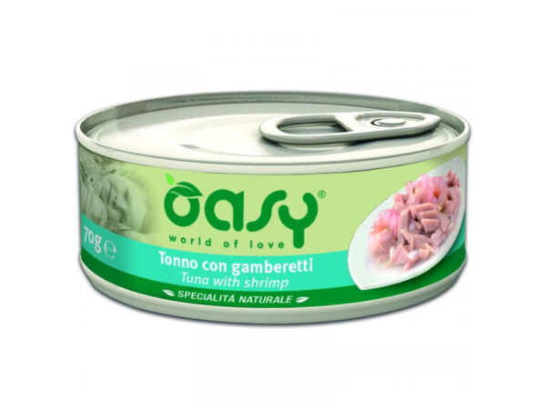 Oasy Cat Konzerv Natural Tuna&Shrimp 70g