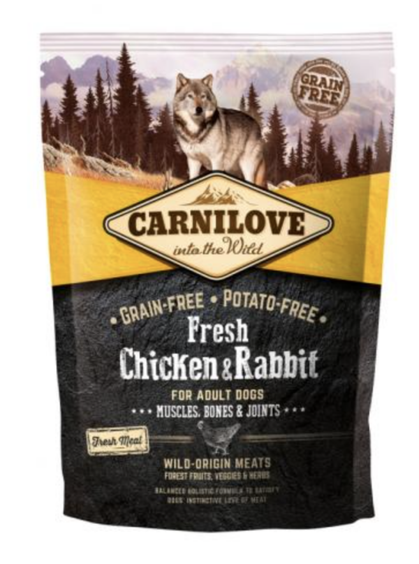 Carnilove Fresh Adult Dog Chicken & Rabbit Muscles, Bones & Joints- Csirke és Nyúlhússal