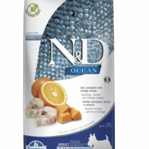 N&D Dog Ocean Tőkehal & Narancs és Sütőtök Adult Mini