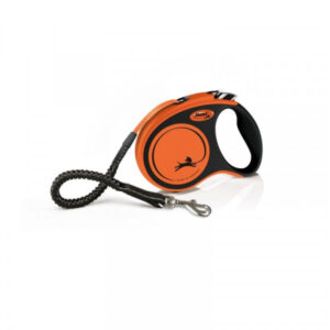 Flexi Xtreme szalagos automata póráz L 5m, narancs 35kg-ig