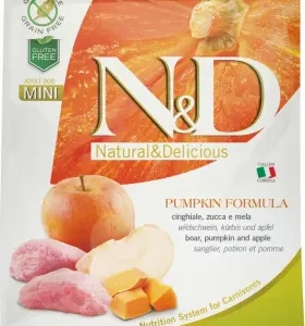 N&D Dog Grain Free Vaddisznó & Alma Sütőtökkel Adult Mini