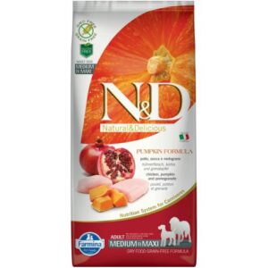 N&D Dog Grain Free Csirke & Gránátalma Sütőtökkel Adult Medium/Maxi
