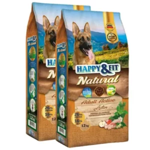 Happy&Fit Natural Adult Active (Felnőtt Aktív Kutyák Részére) 2x12kg
