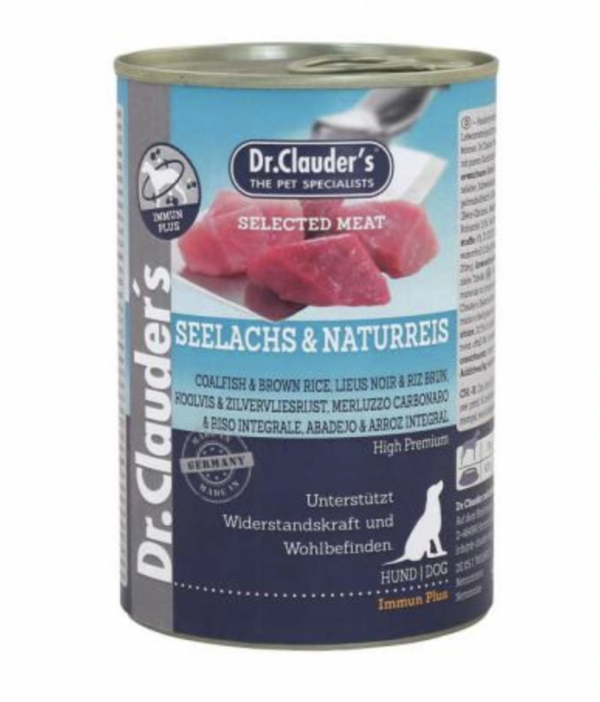 Dr.Clauders Dog Konzerv Selected Meat Fekete Tőkehal&Barna Rizs