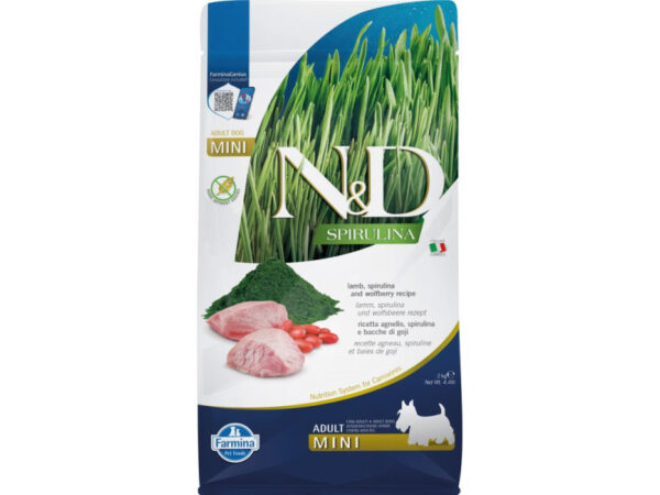 N&D Spirulina Dog bárány adult mini 2kg