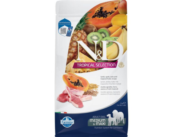 N&D Tropical Selection Dog Lamb adult medium&maxi 2kg