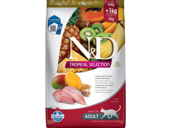 N&D Tropical Selection Cat Chicken adult 4+1kg
