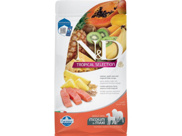 N&D Tropical Selection Dog Salmon Adult medium&maxi 2kg