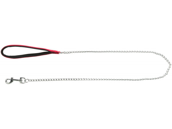 Trixie láncos póráz nylon fogóval 1m/4mm piros
