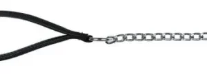 Trixie láncos póráz nylon fogóval 1m/4mm fekete